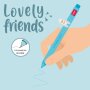 LEGAMI ΣΤΥΛΟ GEL LOVELY FRIENDS ΛΑΜΑ ΓΑΛΑΖΙΟ- LAMA CPPKIT10